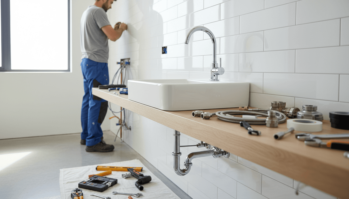 Completed bathroom remodel with professional drywall, flooring, and fixtures by JCNG Construction