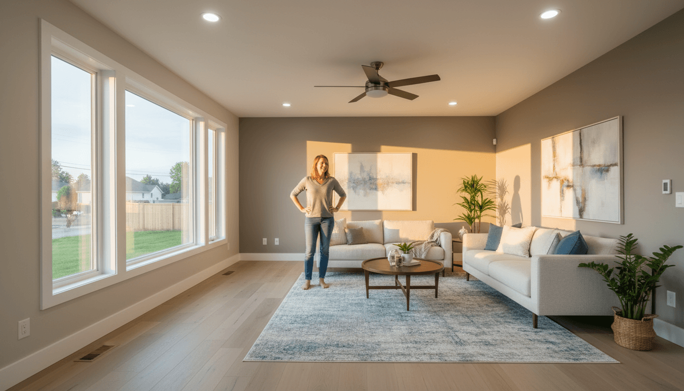 Complete room remodel result